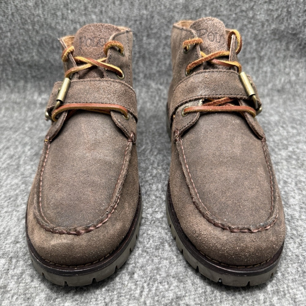 Polo Ralph Lauren Rumford Mens Brown Suede Buckle Strap Chukka Boots Size 9.5 D - Picture 3 of 10